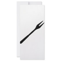black BBQ fork icon rack cards