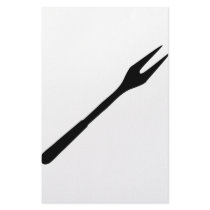 black BBQ fork icon stationery