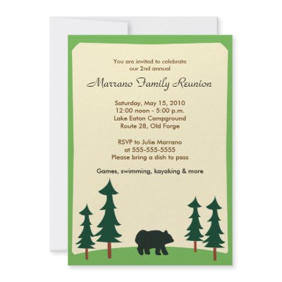 BLACK BEAR Adirondack Lodge 5x7 Party Invitation by allpetscherished