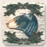 Black Bear Birchbark Pine Drink Coasters