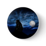 Black bear by moonlight button