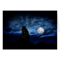 Black bear by moonlight card