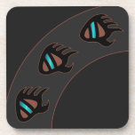 Black Bear Claw Cork Coaster