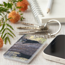 black bear cubs keychain