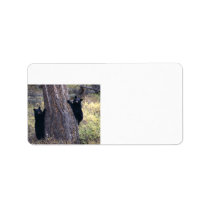 black bear cubs address label