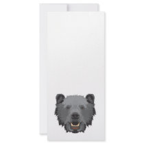 black bear face rack card design