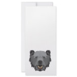 black bear face rack card design