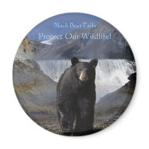 BLACK BEAR FALLS Magnet by RavenSpiritPrints BLACK BEAR FALLS Magnet