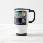BLACK BEAR & Galaxies & Outer Space Art Travel Mug