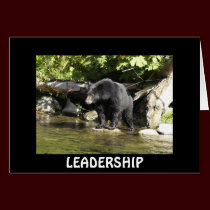 Black Bear LEADERSHIP Motivational Card cards