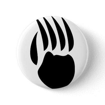 black bear paw pinback buttons by Tomaniac