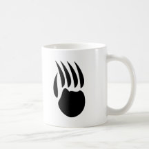 black bear paw coffee mugs