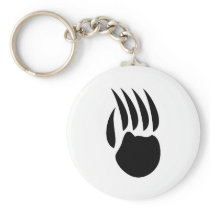 black bear paw keychain