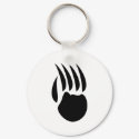 black bear paw keychains