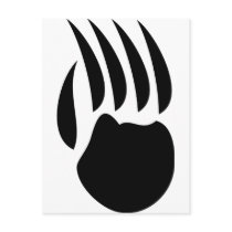 black bear paw postcards