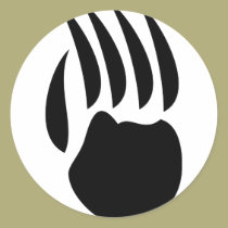 black bear paw stickers