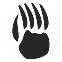 black bear paw stickers