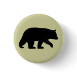 Black Bear Silhouette Button