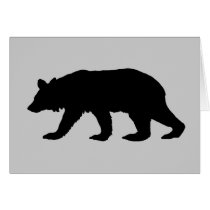 Black Bear Silhouette Cards