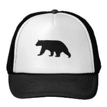 Black bear silhouette hats