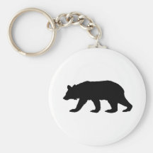 Black Bear Silhouette Key Chains