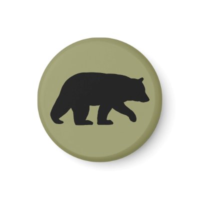 Black Bear Silhouette Magnet by jennsdoodleworld