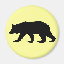 Black Bear Silhouette Refrigerator Magnets