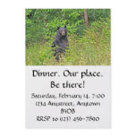 Black Bear Standing Up Custom Invitation