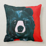 Black Bear Throw pillow pillows