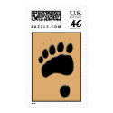 Black Bear Track Pawprint Stamp