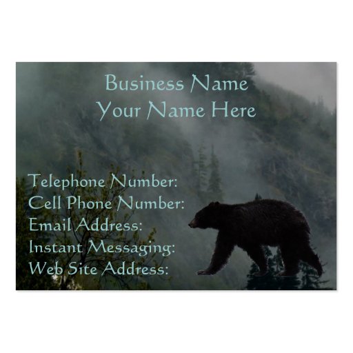 Black Bear Wildlife & Misty Forest Business Cards