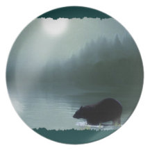 Black Bear Wildlife Nature-lover's Plate