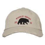 Black Bear with Customizable Text Embroidered Baseball Cap
