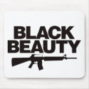 Black Beauty AR - Black mousepads