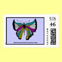 Black Beauty Butterfly by Wendy C. Allen postage