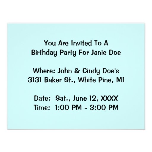 BLACK BEAUTY HORSE  BIRTHDAY PARTY INVITATION