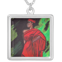 BLACK BEAUTY IN RED necklace