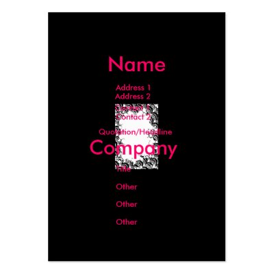 Black Beauty Swirlly Pink Business Cards by shayneemelissa