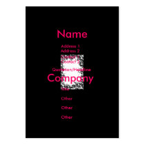 Black Beauty Swirlly Pink business cards by shayneemelissa Black Beauty Swirlly Pink business cards