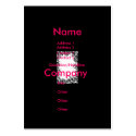 Black Beauty Swirlly Pink business cards