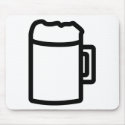 black beer icon mousepads