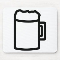 black beer icon mousepads