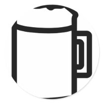 black beer icon stickers