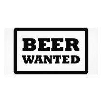 black beer wanted icon photo cards