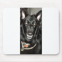 Black Belgian Shepherd Mousepads
