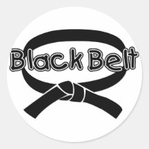 Black Belt 2 Round Sticker