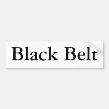 Black Belt Bumper Sticker