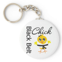 Black Belt Chick Keychain