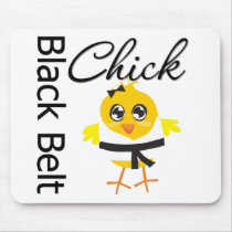 Black Belt Chick Mouse Pad