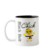Black Belt Chick mugs